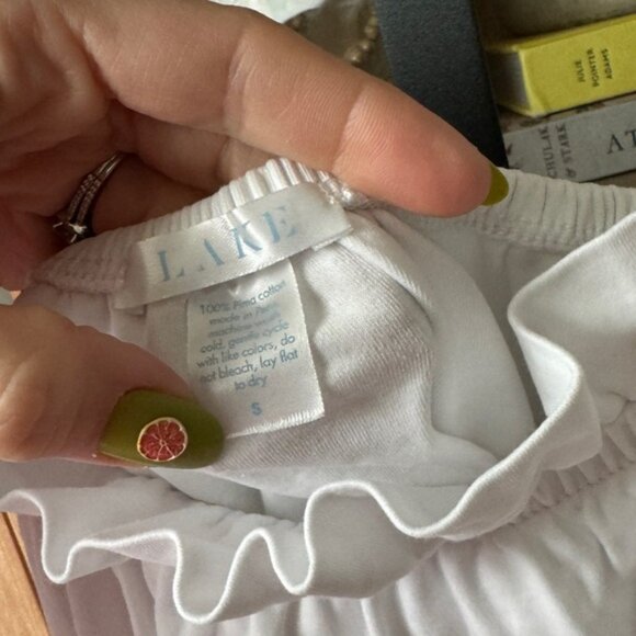 LAKE Pajamas nightgown pima ruffles dress mini bride bridal adjustable pajamas - Picture 3 of 8